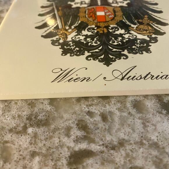 Vintage Collector Ceramic Tile Trivet 6 x 6 Wien (Vienna) Austria Coat of Arms - Picture 4 of 5